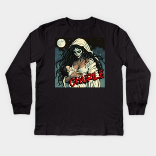CHURILE – FULL COLOUR – FETERS AND LIMERS – CARIBBEAN FOLKLORE EVENT DJ GEAR Kids Long Sleeve T-Shirt